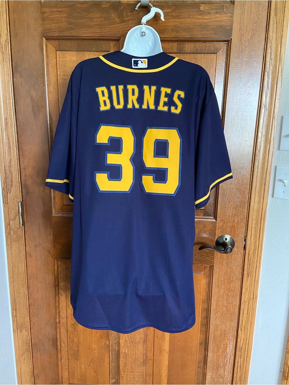 Nike Milwaukee Brewers Corbin Burnes Jersey Mens Full Button Down Size X Large
